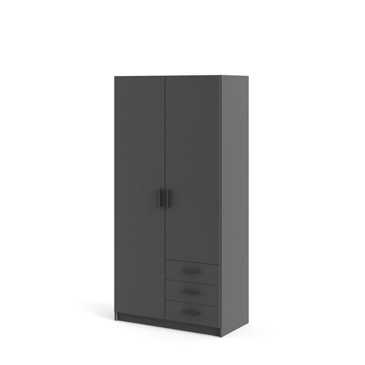 KLEIDERSCHRANK mattgrau - Grau, Holzwerkstoff (99/201/50cm) - ebuy24