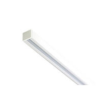 GARDINENSCHIENE 1-lauf Square - Weiß, Metall (130cm) - Deco-Raum