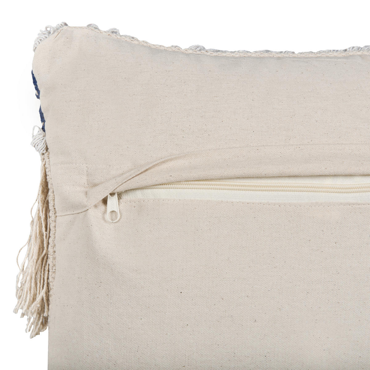 DEKOKISSEN 2er-Set Creme 45/45 cm Sofca - Creme, Naturmaterialien/Textil (45/45cm) - Beliani