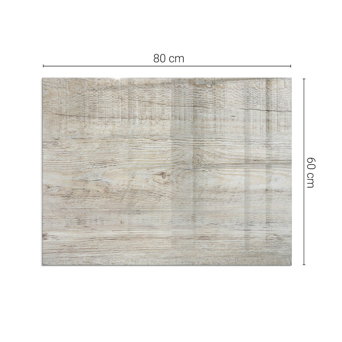 GLASPLATTE für Kamin 80x60 cm Beige - Beige, Glas (80/60/0.4cm) - ArtPrintCave