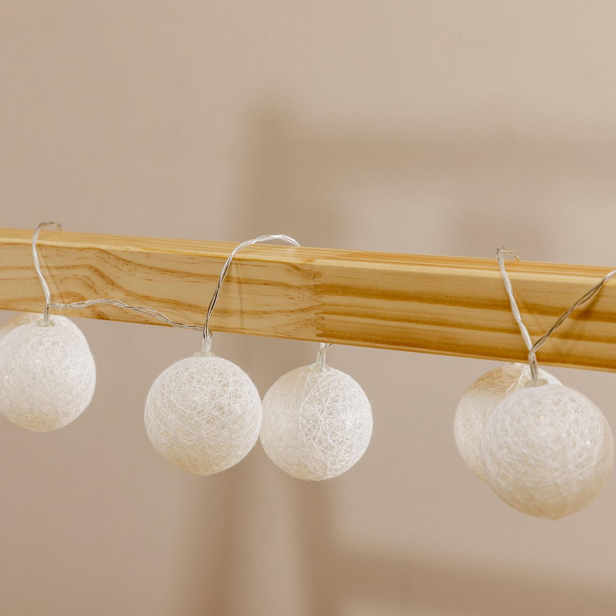 LICHTERKETTE AMICI weiß - Weiß, Kunststoff (6cm) - IDIMEX