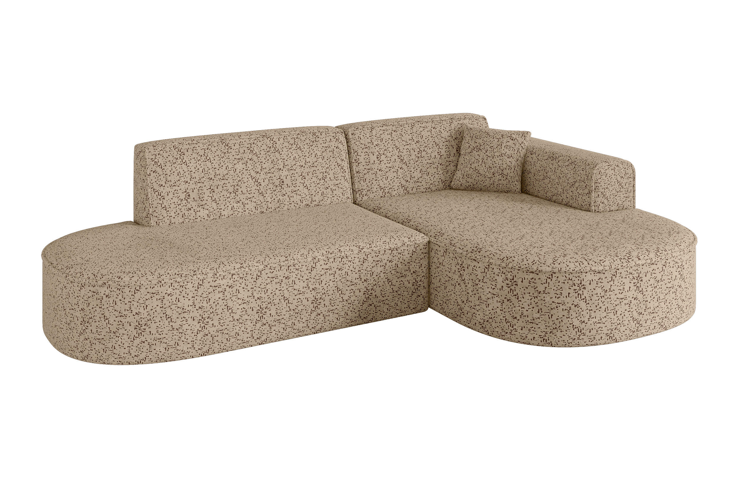 ALTDECOR ROHOVÁ SEDACÍ SOUPRAVA s otomanem vpravo MARI-L1 – 243 x 171 x 79 cm, hnědá látka
