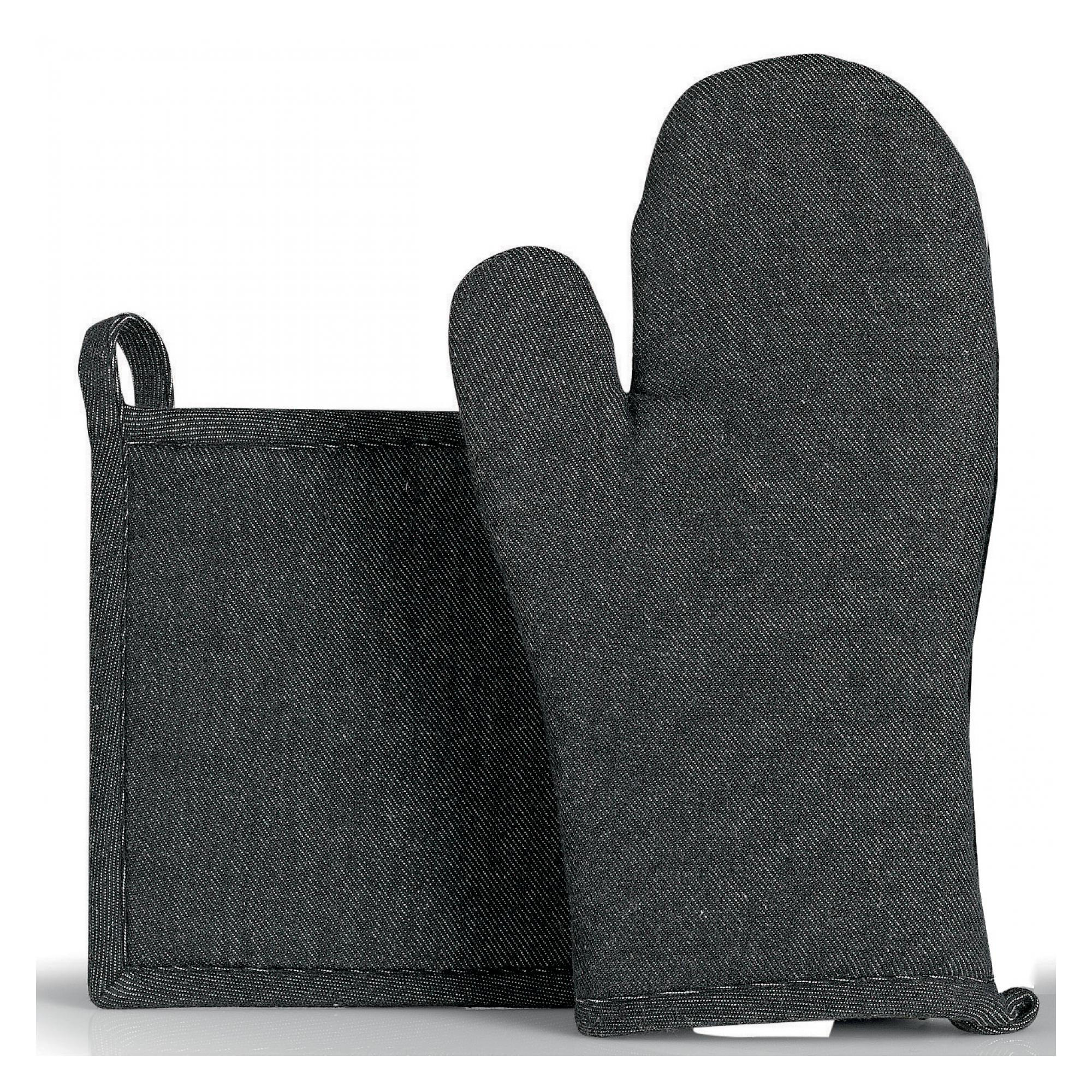 OFENHANDSCHUH UND TOPFLAPPEN Davis schwarz 15 x 30 cm - Schwarz, Textil (15/30cm) - Winkler