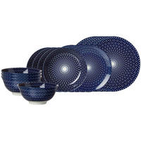 EINSTEIGER-SET Royal Reiko blau-weiß 16er Set - Blau/Weiß, Keramik (1/1/1cm) - Ritzenhoff Breker