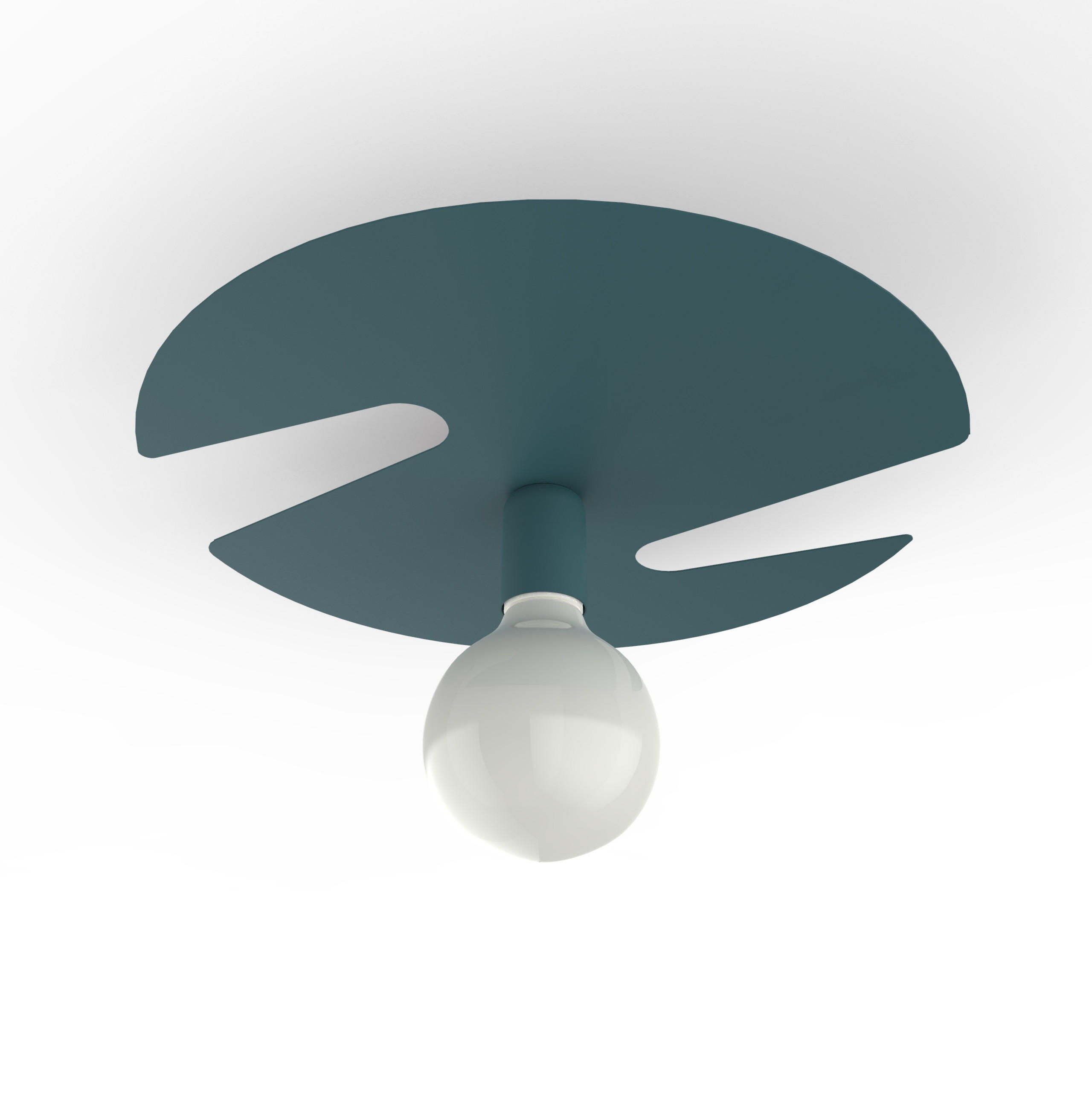 DECKENLEUCHTE - Blau, Metall (40/40/10cm) - Lumicom