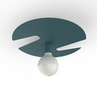 DECKENLEUCHTE - Blau, Metall (40/40/10cm) - Lumicom