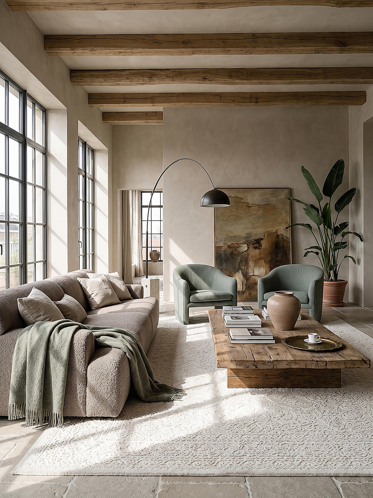 KURZFLORTEPPICH Uni KASOS Polyester Creme 160 x 230 cm - Beige, Textil (160/230cm) - KADIMA DESIGN