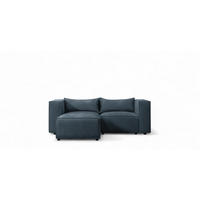 ECKSOFA Nevio Xs - Blau, Holzwerkstoff/Textil (185/210cm) - Fun Möbel