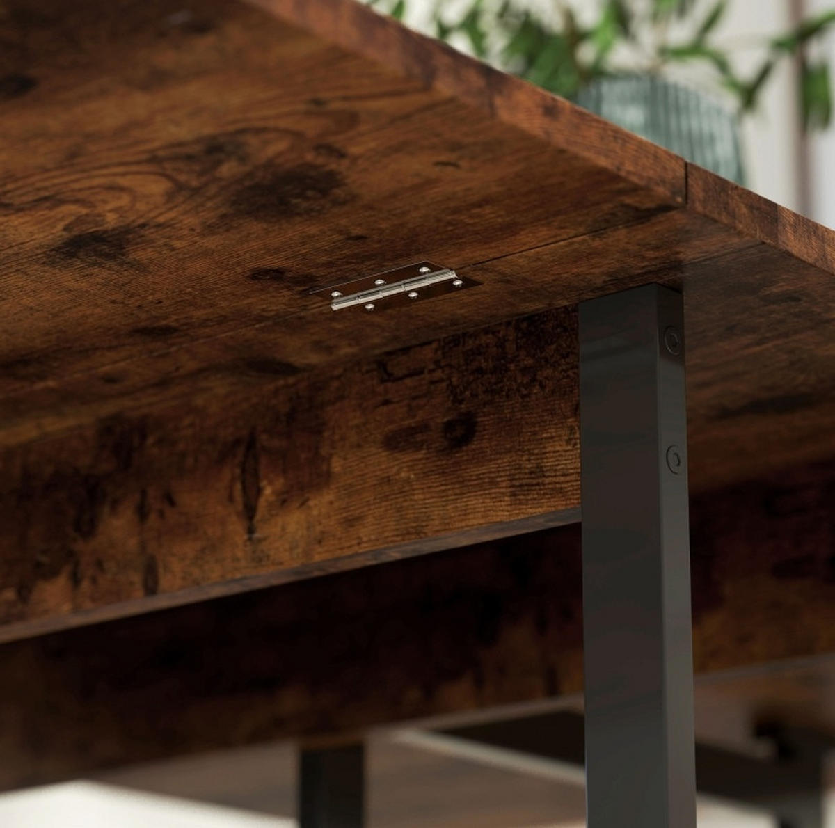 ESSTISCH 133,4/80/75 cm klappbar mit 2 offenen Fächern und Rollen, melaminbeschichtete Spanplatte, Braun - Braun, Holz (133.4/80/75cm) - Redom