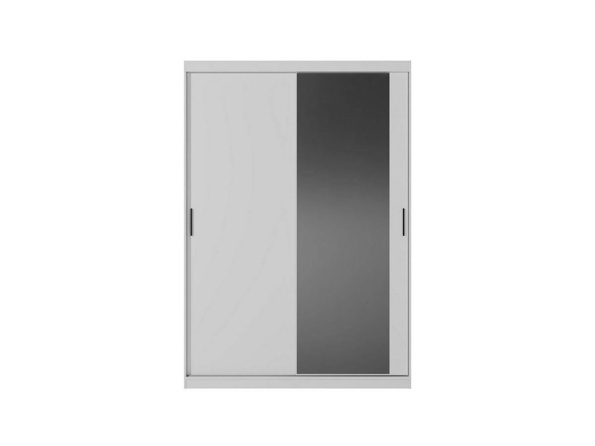 SCHWEBETÜRENSCHRANK Mirano Weiß Matt 150 cm - Weiß, Holzwerkstoff (150/215/60cm) - Ravio