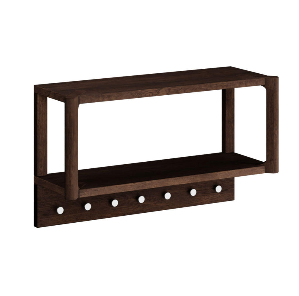 WANDGARDEROBE Campi Eiche Tabak 63 / 21,5 / 36cm - Eichefarben, Holz (63/36/22cm) - Feldmann-Wohnen