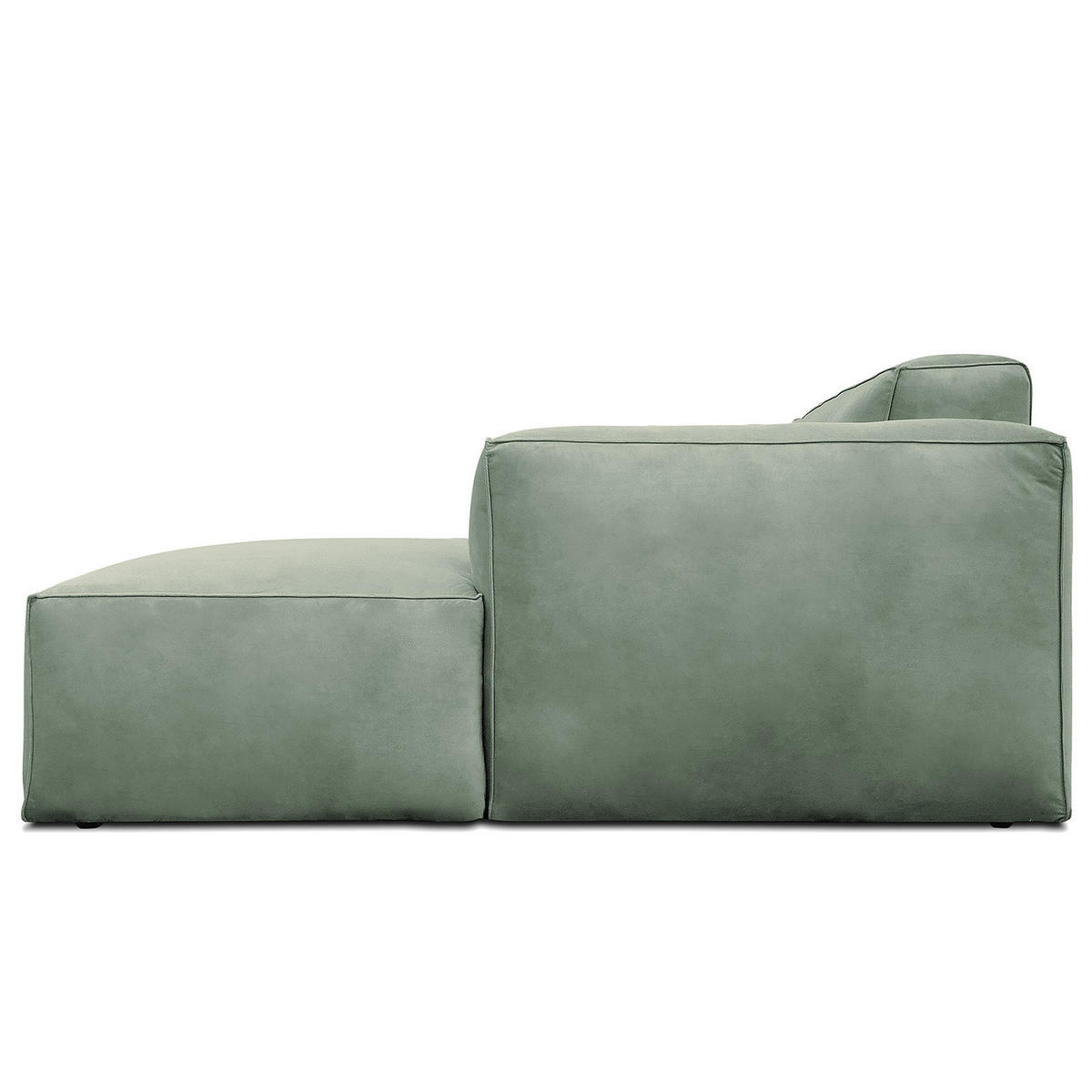 ECKSOFA mit Longchair - Schwarz/Mintgrün, Kunststoff/Textil (345/170cm) - home24