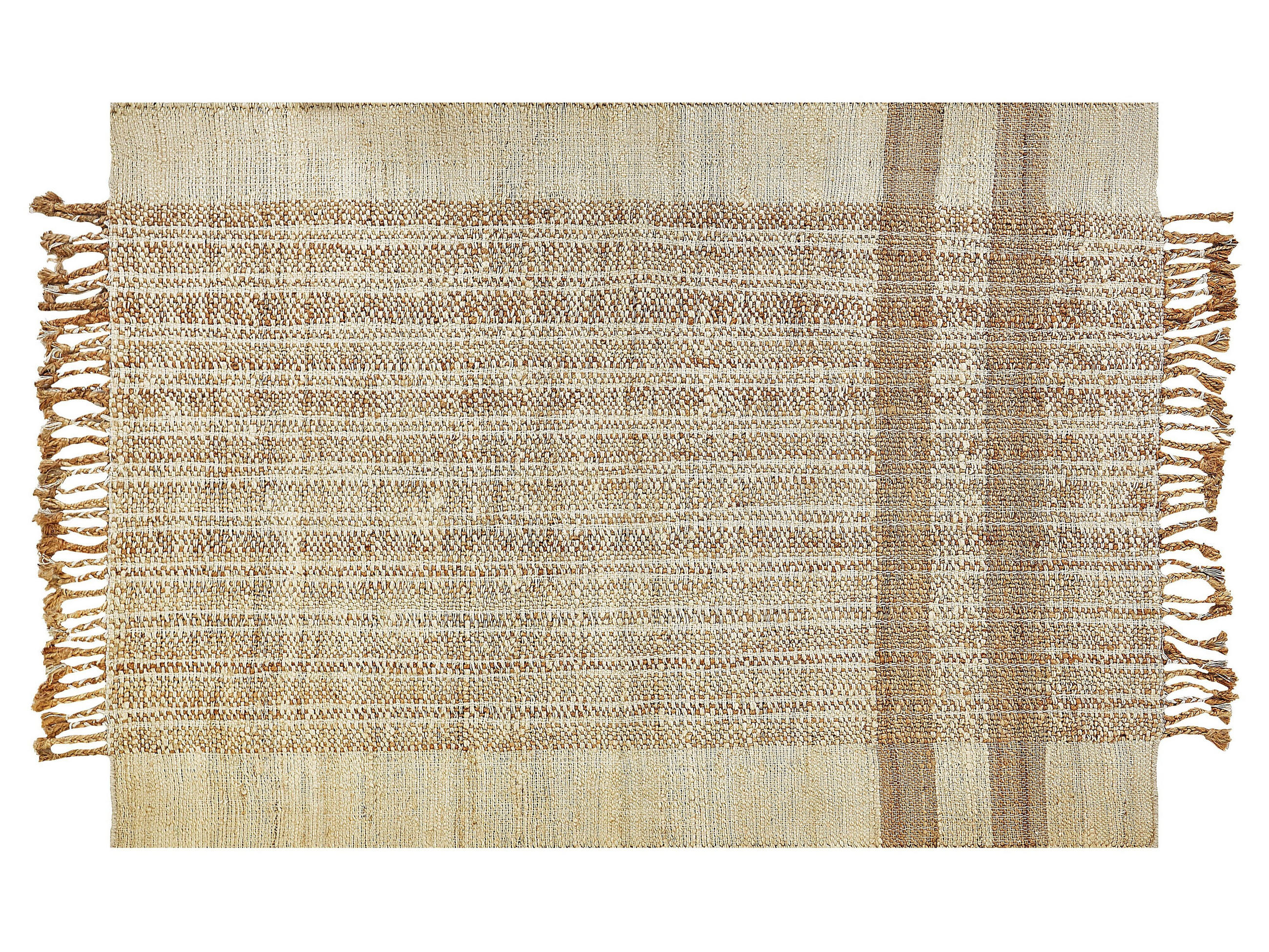 TEPPICH geflochten Ortaoba 200/140 cm - Beige, Naturmaterialien (140/200cm) - Beliani