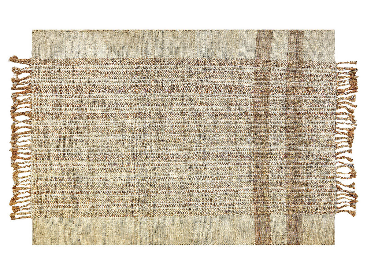 TEPPICH geflochten Ortaoba 200/140 cm - Beige, Naturmaterialen (140/200cm) - Beliani