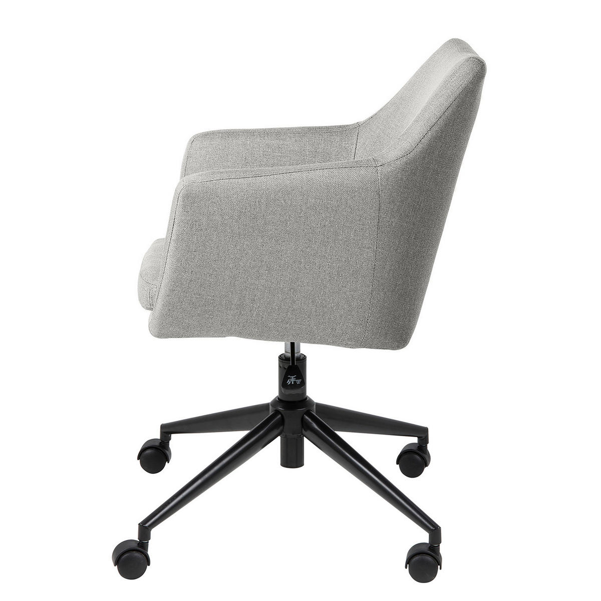 BÜRODREHSTUHL - Schwarz/Grau, Textil/Metall (58/91/58cm) - home24