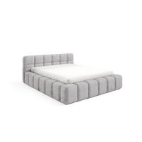 POLSTERBETT NUBO Premium 140x200 cm mit Bettkasten – PERFECT HARMONY 80 - Hellgrau, Holz (140/200cm) - Dekori_Interiors