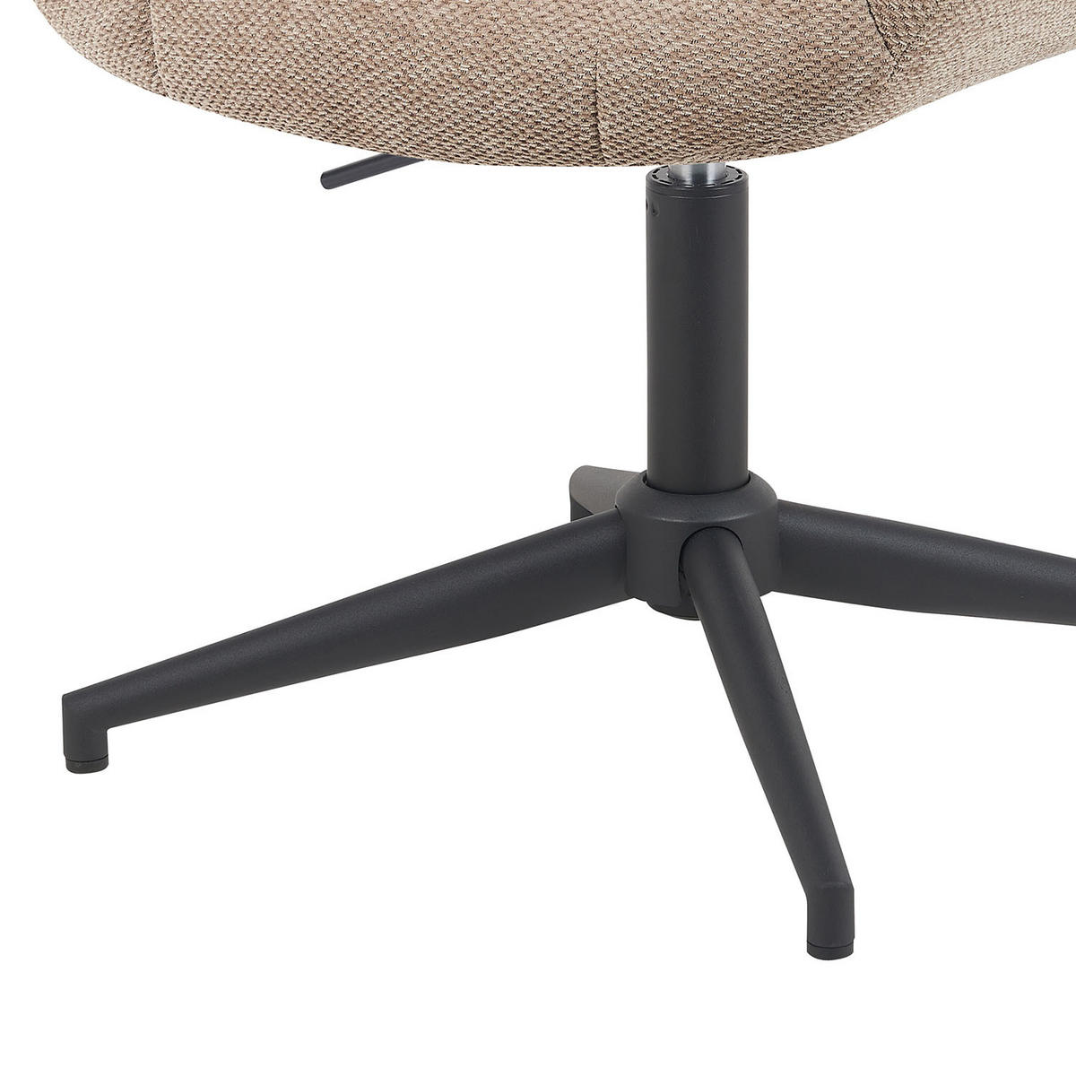 BÜROSTUHL Mika-Nala - Beige/Schwarz, Textil/Metall (65/78/66cm) - DUBI Möbel