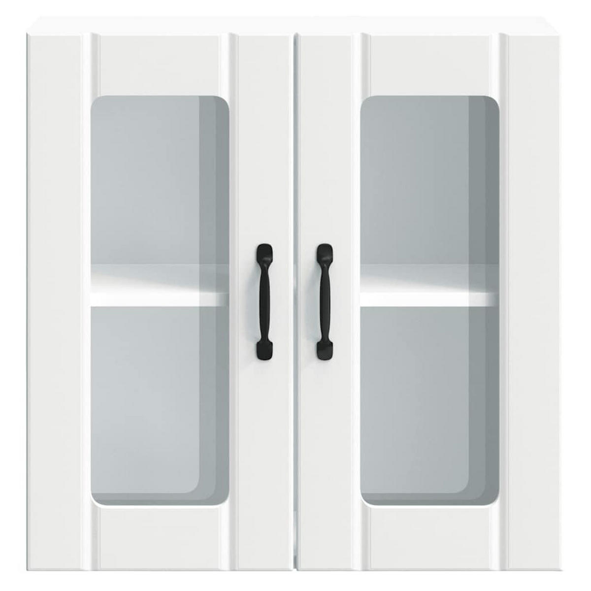 KÜCHENOBERSCHRANK Lucca mit 2 Glas Türen 60/31/60 cm aus Holzwerkstoff Weiß - Weiß, Holz (60/60/31cm) - vidaXL