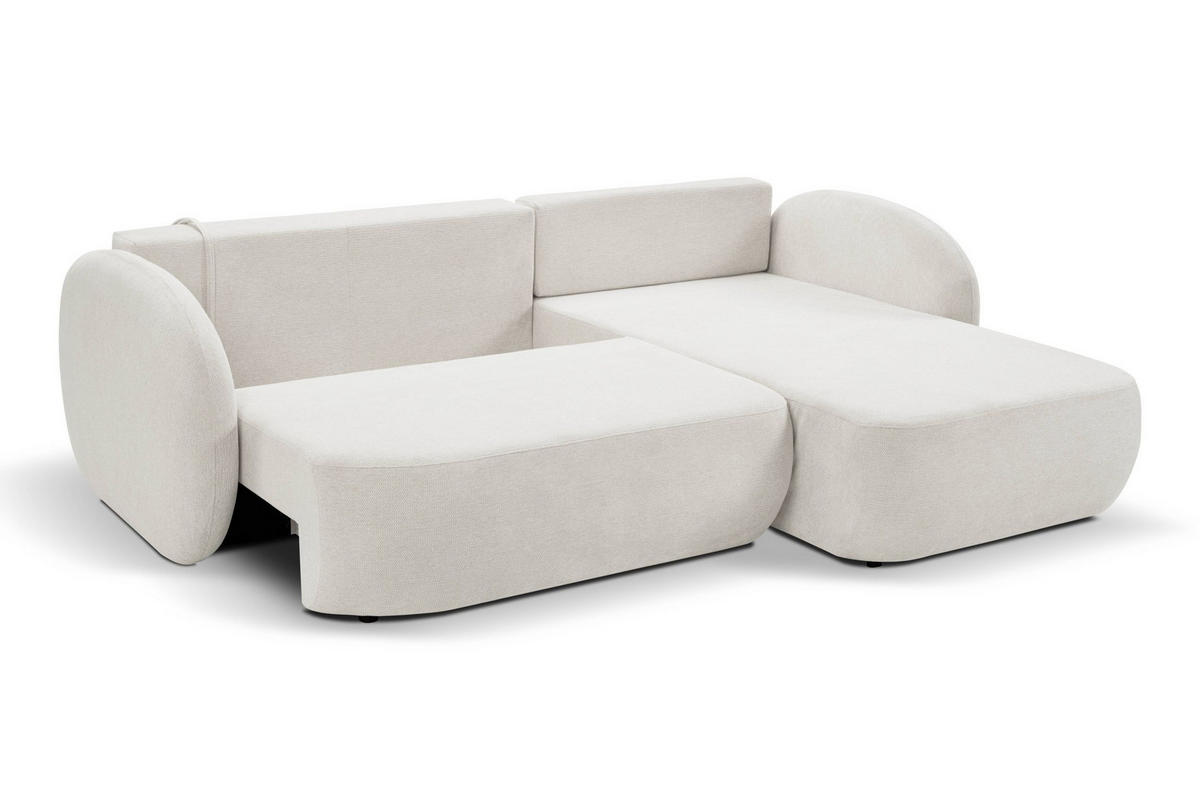 ECKSOFA Olena - Weiß (Aragon 01) - Weiß, Holzwerkstoff (248/174cm)