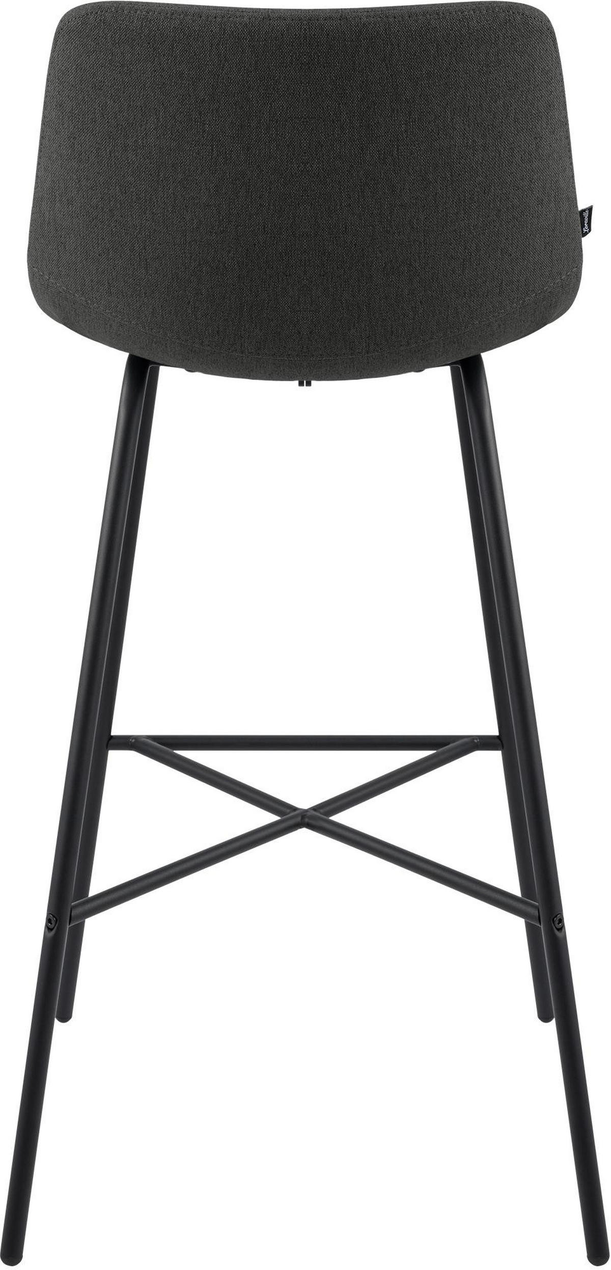 BARHOCKER Gekel Stoff Dunkelgrau - Dunkelgrau, Textil (44/98/49cm) - DELUKE