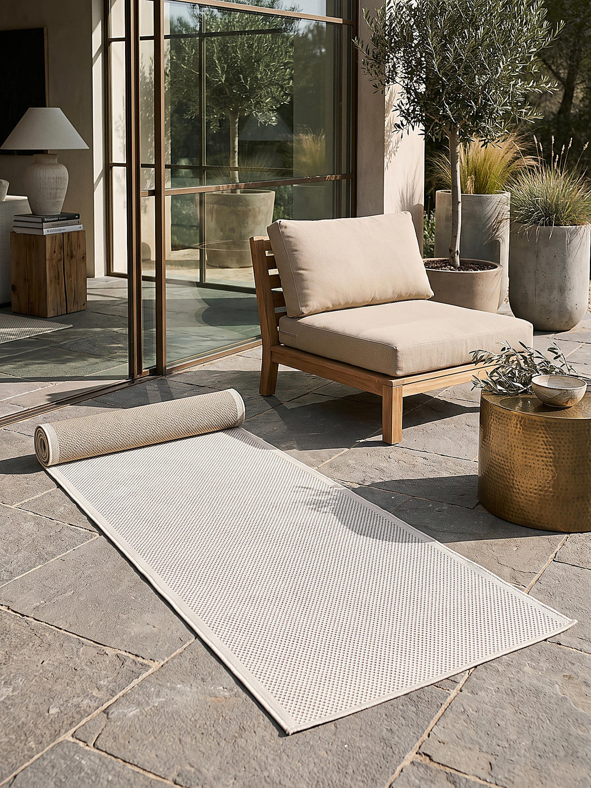 TEPPICHLÄUFER Uni BORNO Polypropylen Creme 80 x 150 cm - Beige, Textil (80/150cm) - KADIMA DESIGN