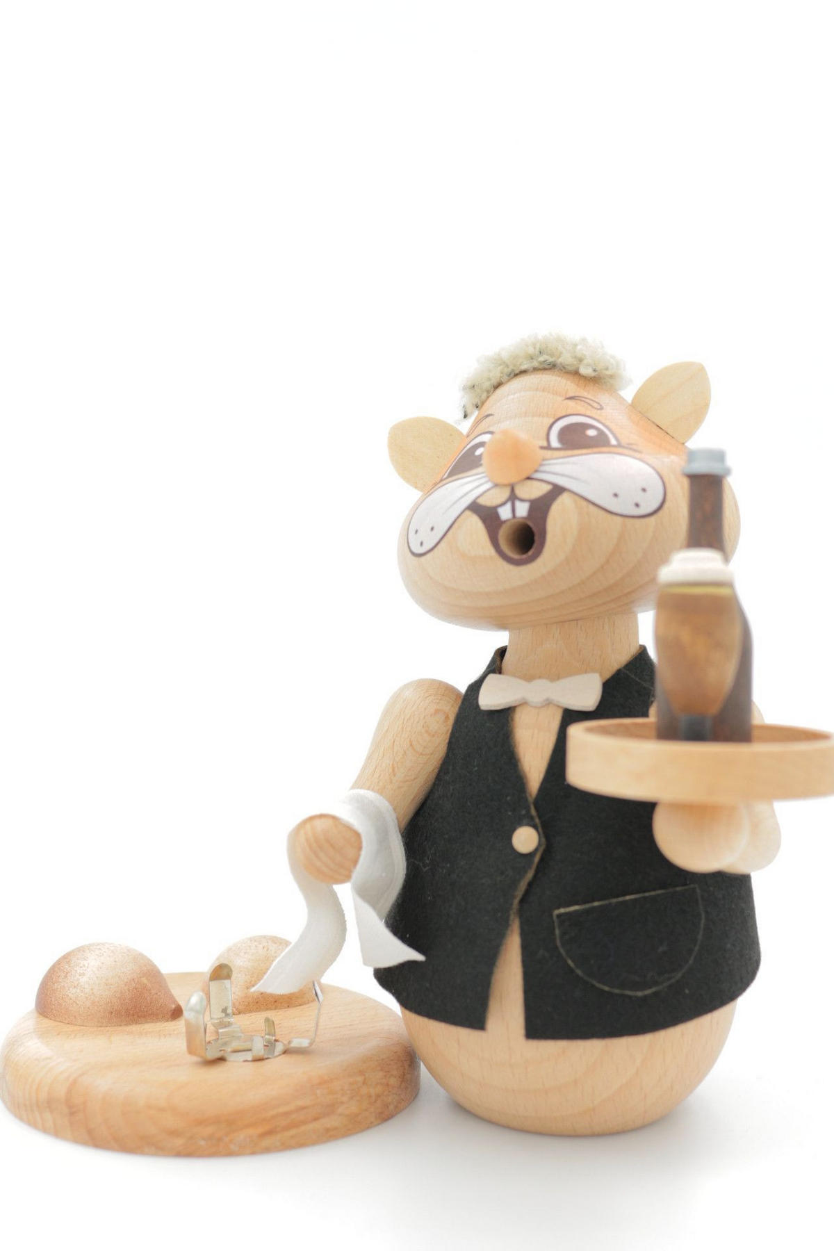 RAUCHFIGUR Hamster Kellner 18 cm - Multicolor, Holz (12/18/0.1cm)