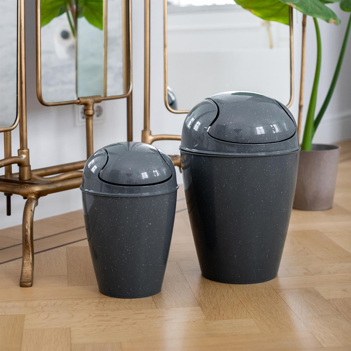 MÜLLEIMER Del 12 l 29/29/44,5 cm - Anthrazit, Kunststoff (29/44.5/29cm) - KOZIOL