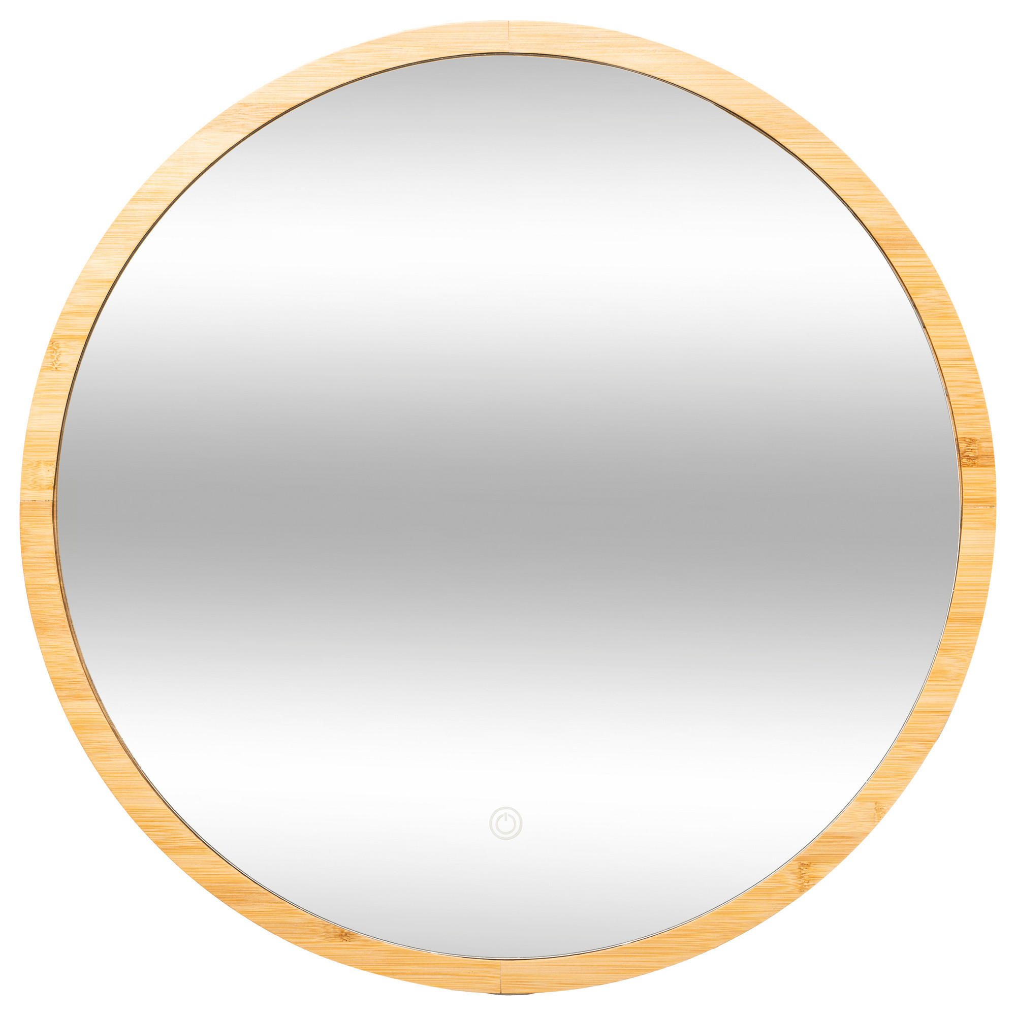 BADSPIEGEL mit LED-Beleuchtung 57/3/57 cm - Braun, Naturmaterialien (3/57/57cm) - 5five Simply Smart