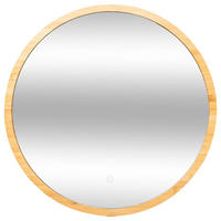 BADSPIEGEL mit LED-Beleuchtung 57/3/57 cm - Braun, Naturmaterialien (3/57/57cm) - 5five Simply Smart