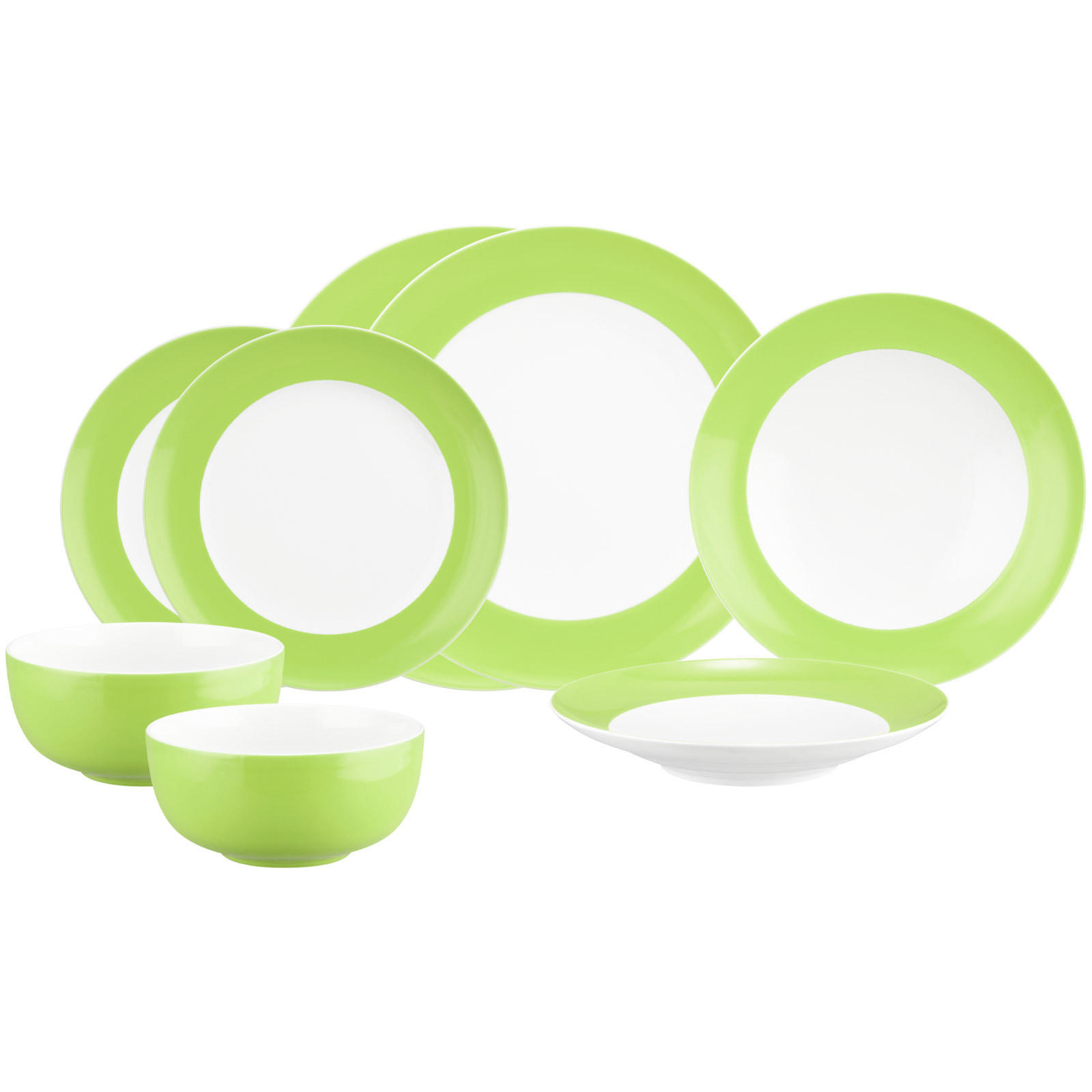 EINSTEIGER-SET Liberty Pure Colors Lime Green 8er Set - Grün, Keramik (1/1/1cm) - Seltmann Weiden