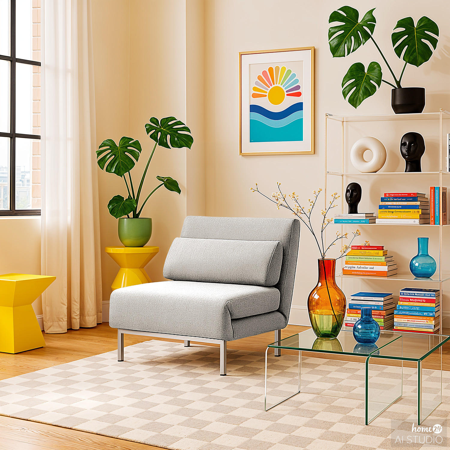 SCHLAFSESSEL - Silberfarben/Hellgrau, Textil (92/78/85cm) - home24