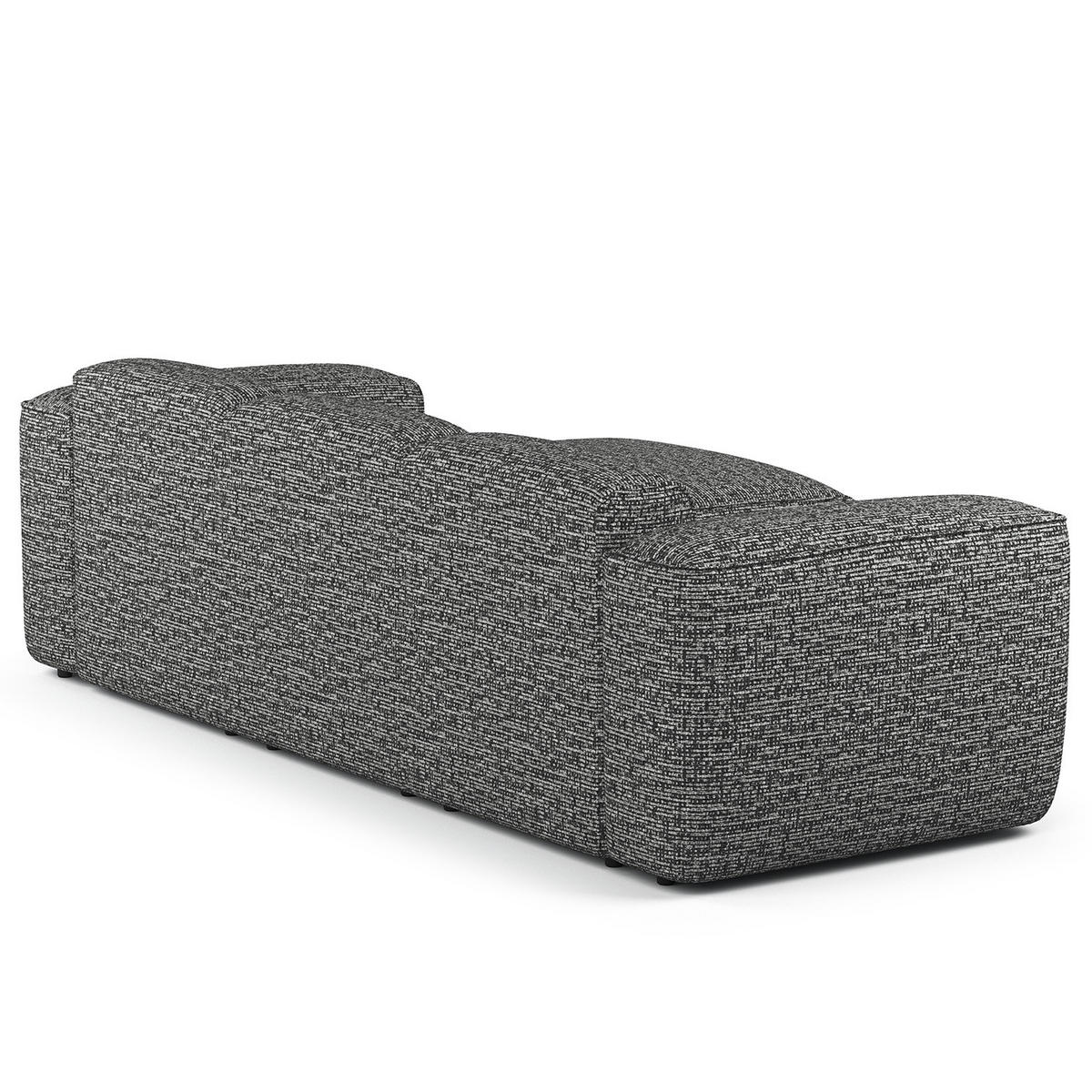 3-SITZER ECKSOFA mit Longchair - Schwarz/Grau, Kunststoff/Textil (251/173cm) - home24