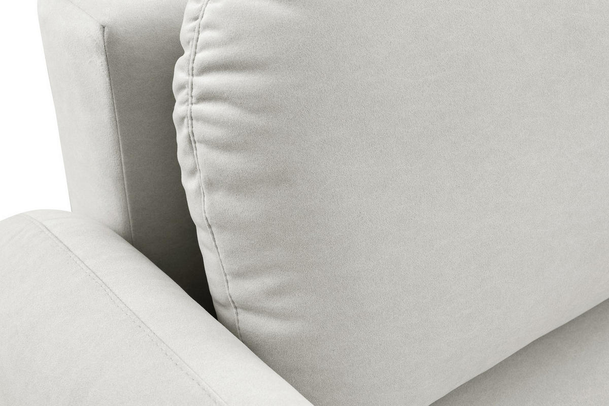 SOFA Zimny Beż SOFTI Schlaffunktion - Ecru, Textil (232/95/109cm) - Sepro Meble