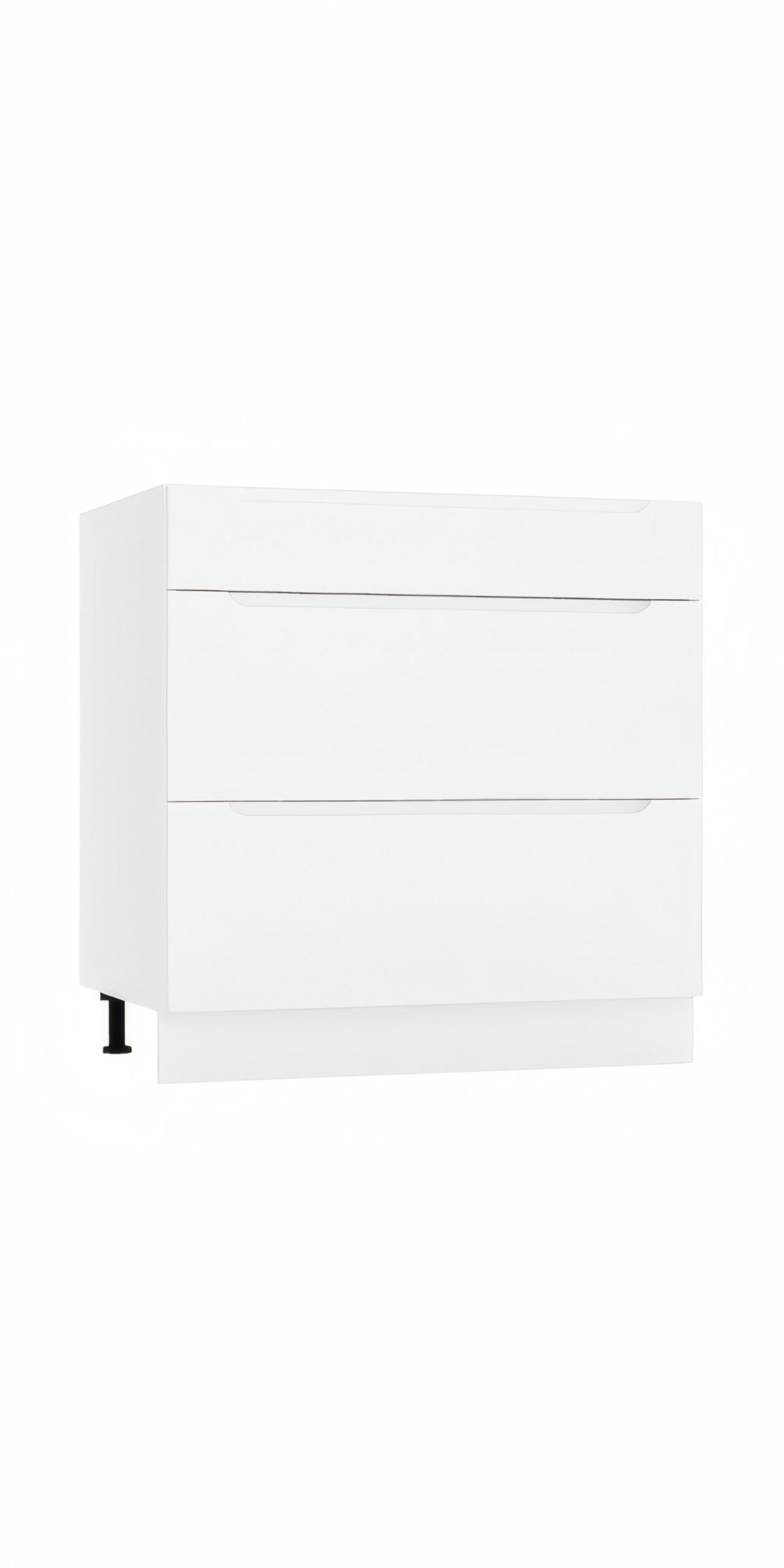 UNTERSCHRANK D80S3 - Zivora - 3 Schubladen für effiziente Organisation - Weiß, Holz (80/82/52.4cm) - ROYAL24_MARKT