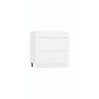 UNTERSCHRANK D80S3 - Zivora - 3 Schubladen für effiziente Organisation - Weiß, Holz (80/82/52.4cm) - ROYAL24_MARKT