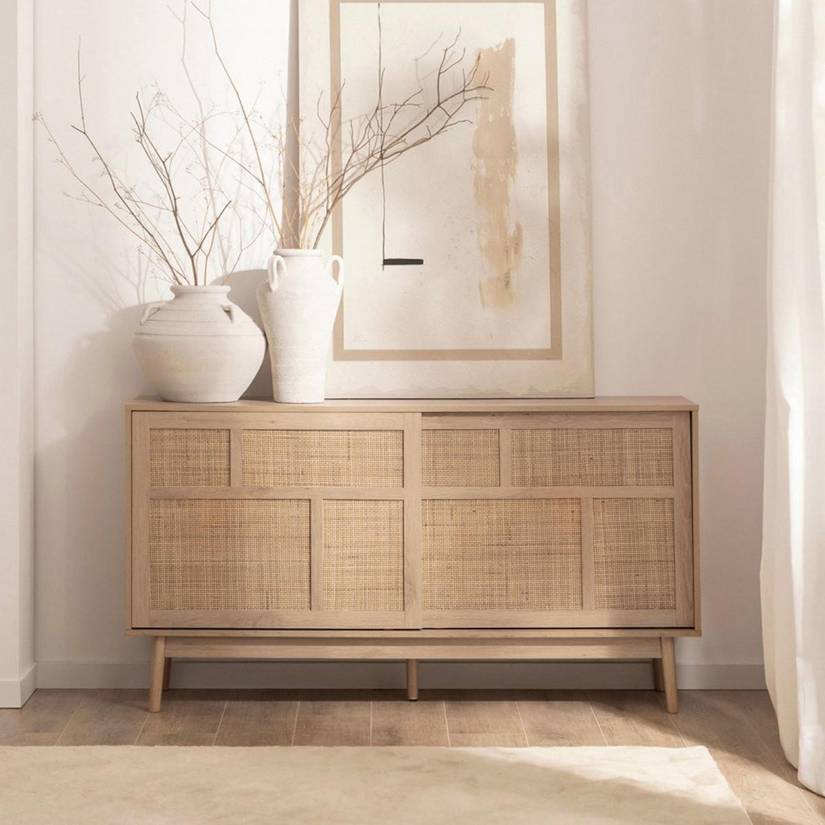 ANRICHTE NIEDRIGE Ikigai Natürlich 150 cm x 80 cm - Naturfarben, Holzwerkstoff (150/80/40cm) - Klast Home
