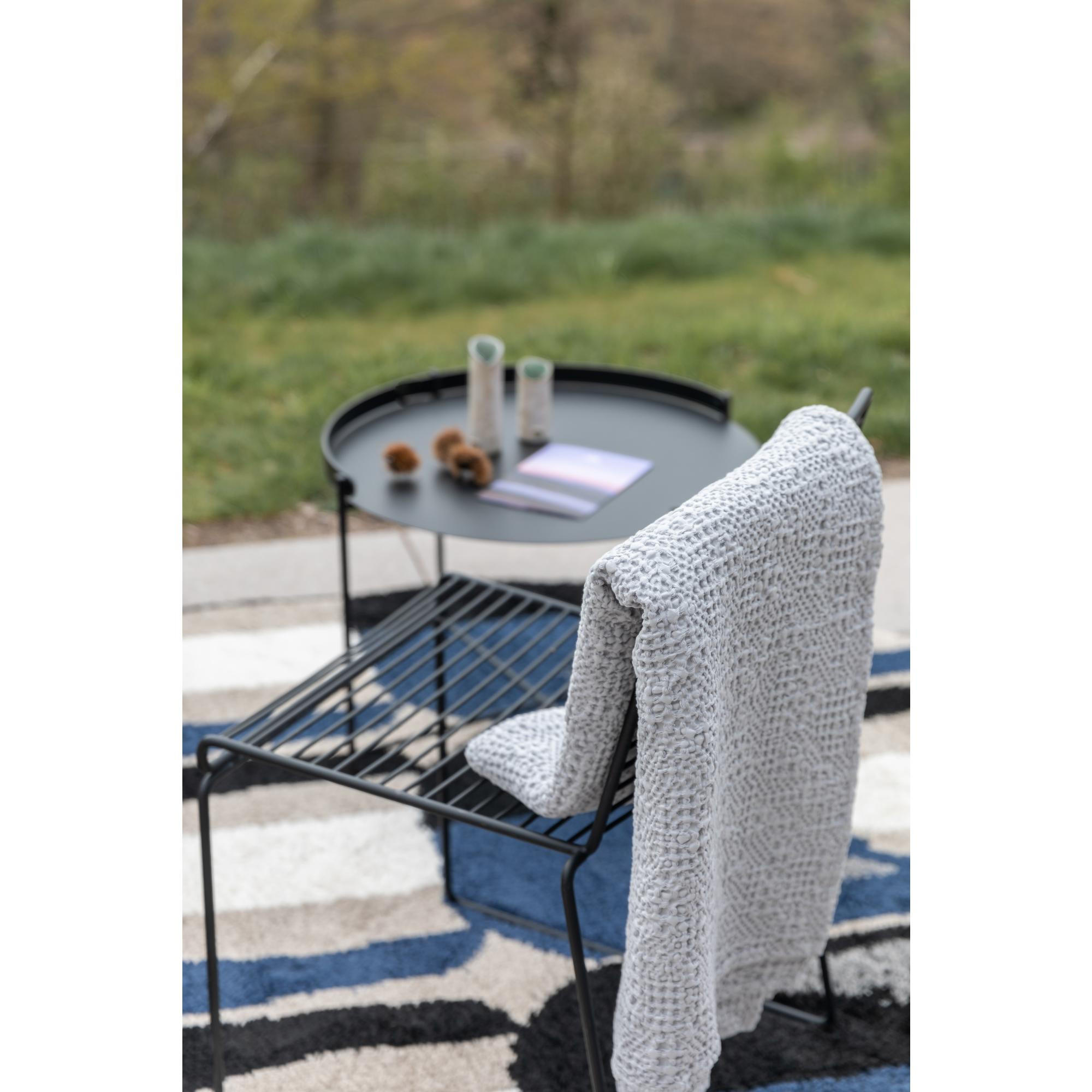 PLAID Tana perlweiß 140 x 200 cm - Hellgrau, Textil (140/200cm) - Vivaraise