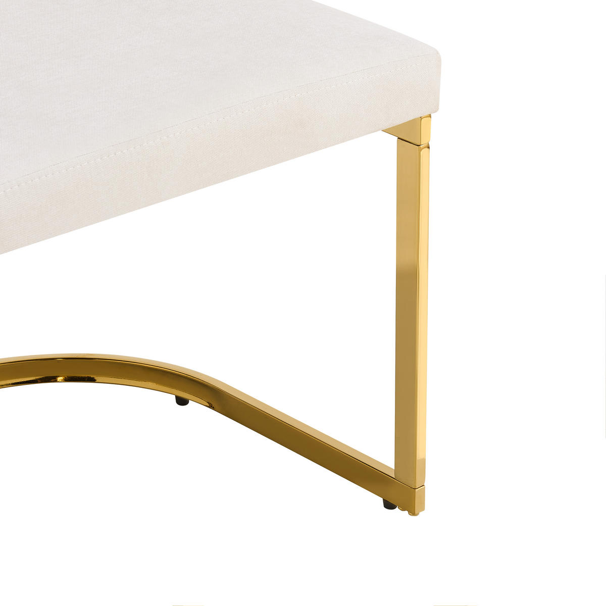 ESSZIMMERSTUHL 2er Set Chenille Beige Gold Modern - Beige, Textil (59/85/52cm) - FLIEKS