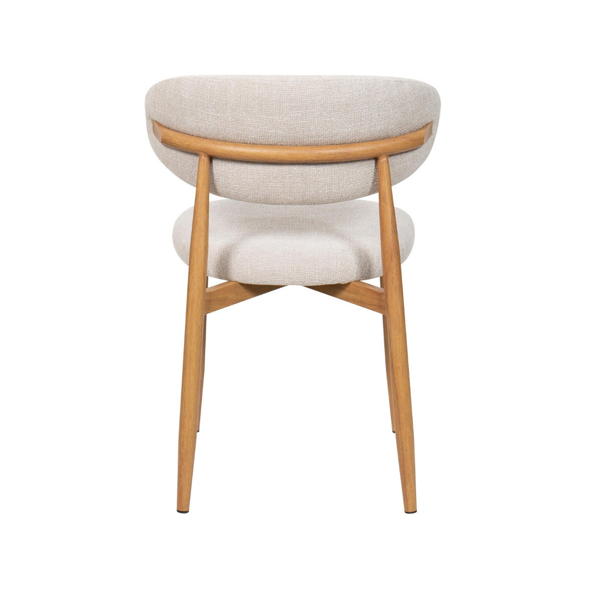 ESSZIMMERSTUHL 2er Set aus Stoff und Metall, beige - Beige, Textil (52/77/56cm) - Giga Meubel