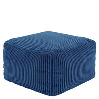 SITZPOUF Amara - Blau, Textil (42/24/42cm) - icon