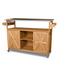 SERVIERWAGEN JAMES OUTDOOR 138/47/92 cm - Braun, Holz (47/92/138cm) - Coemo