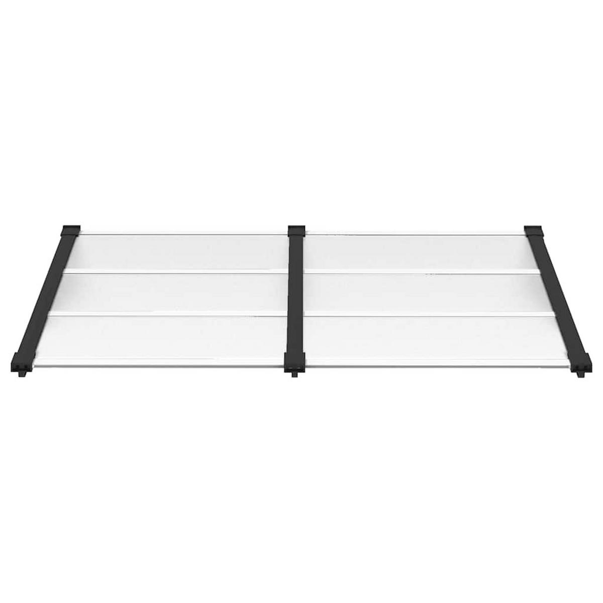 TÜRVORDACH Schwarz Und Transparent 152.5/90 Cm Polycarbonat - Transparent, Kunststoff (152.5/27.5/90cm) - vidaXL