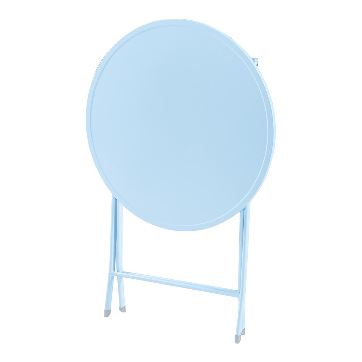 GARTENKLAPPTISCH Sande - Hellblau, Metall (62/62/71cm) - [en.casa]
