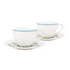 TASSEN & UNTERTASSEN 2er-Set Jolie punkte gold 280 ml - Weiß/Hellblau, Keramik (16.8/12.2/16.8cm) - Pip Studio