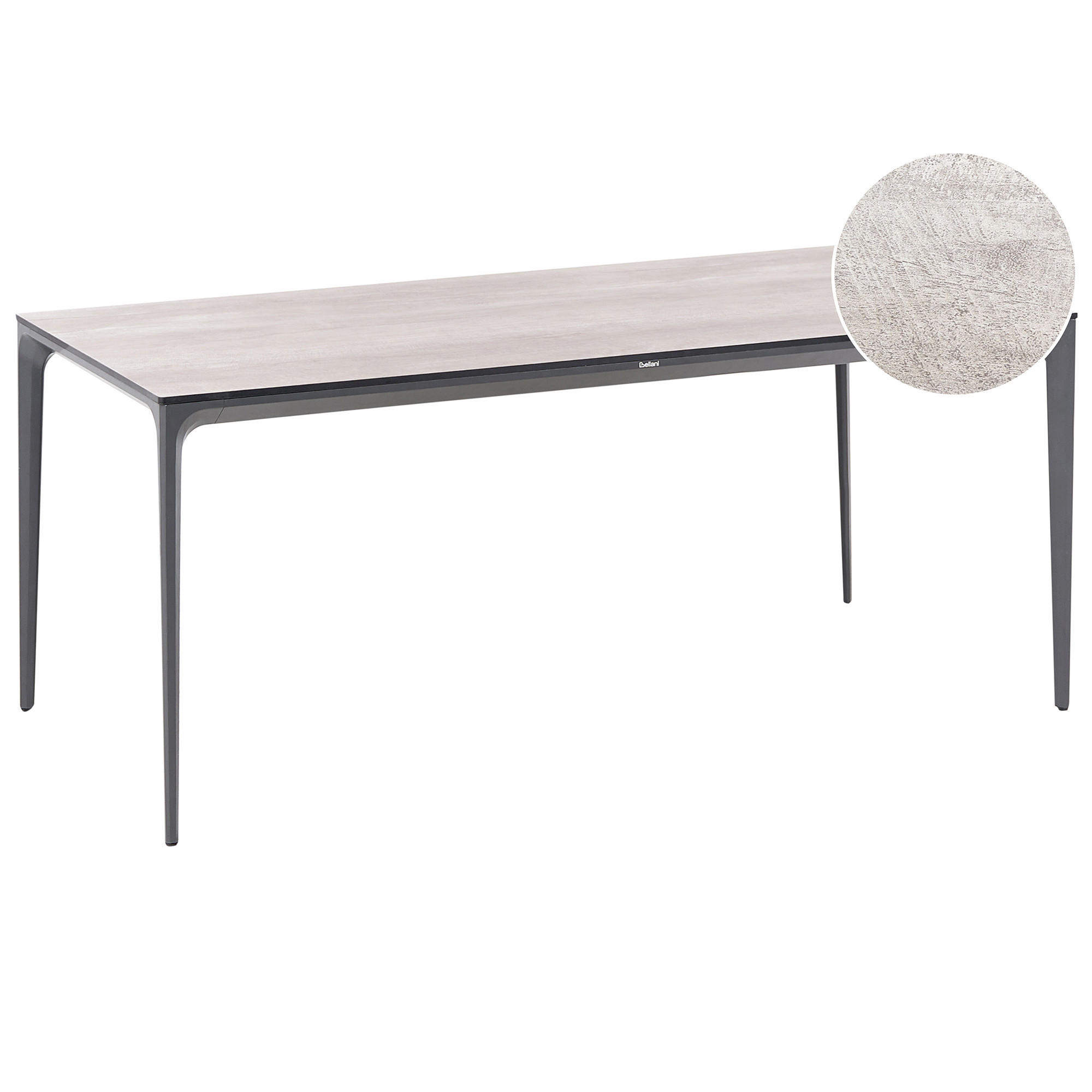 Beliani ZAHRADNÍ STŮL 180/90 cm Holzoptik Světle šedý Sovareto