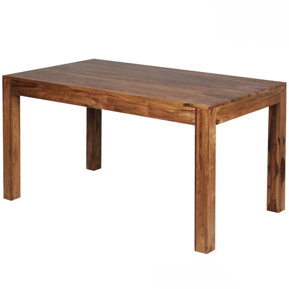 ESSTISCH Massivholz Akazie Rechteckig Handgefertigt NAKO, Braun 140x80x76 cm - Dunkelbraun/Braun, Holz (80/140/76cm) - KADIMA DESIGN
