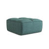 POUF Strukturstoff Stoff Blau - Blau/Petrol, Kunststoff/Textil (80/43/93cm) - Makamii