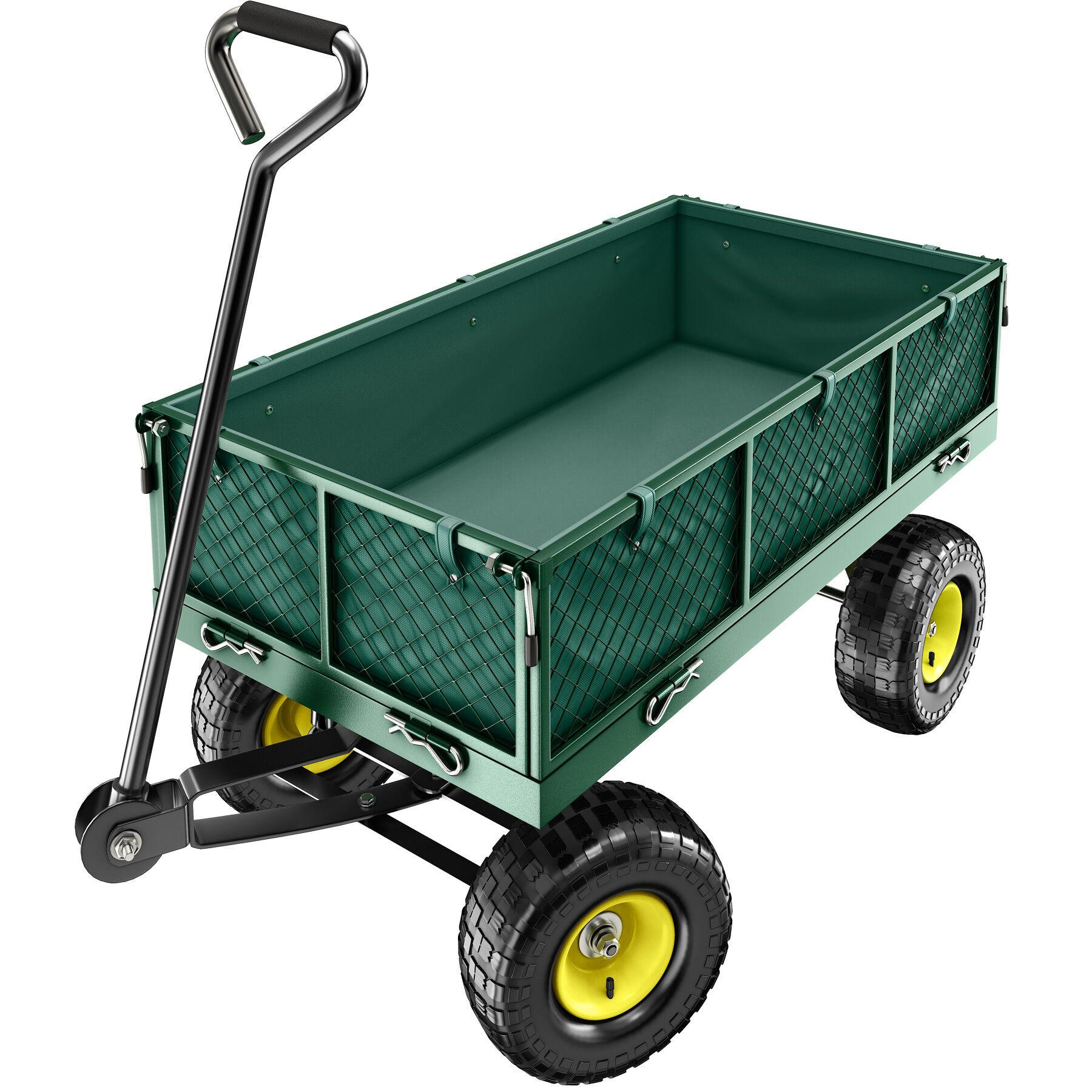 BOLLERWAGEN , Belastbarkeit 350 kg, grün - Grün, Metall (51/56/113cm) - tectake