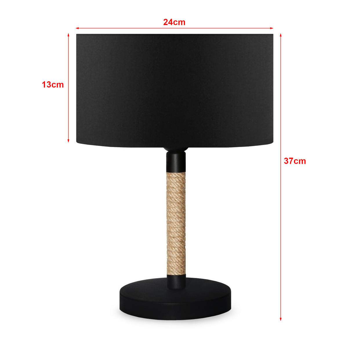 TISCHLEUCHTE Rayleigh - Schwarz, Metall (24/24/37cm) - lux.pro