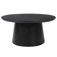 HOME24 Couchtisch Pehari - Schwarz/Akaziefarben, Holz/Metall (80/80/40cm) - home24